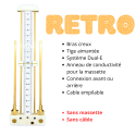ANTENNE DE LECHER RETRO de couleur Blanc sans massette ni câble