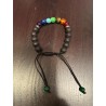 Bracelet 7 Chakras en Pierres Naturelles et Pierre de Lave
