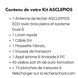ANTENNE DE LECHER EDD ASCLEPIOS AVEC LA FORMATION "DÉBUTER AVEC SON ANTENNE DE LECHER EDD DE 3H" OFFERTE!