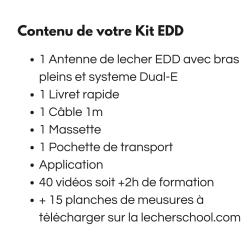 Détail du contenu de votre pack l'antenne de Lecher EDD®