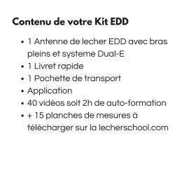 ANTENNE DE LECHER EDD Couleur Noir sans massette ni câble
