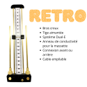 ANTENNE DE LECHER RETRO de couleur Noir avec tige aimantée et bras creux