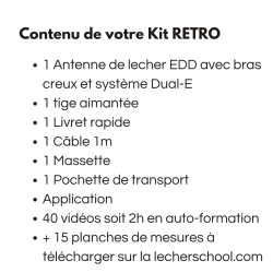 ANTENNE DE LECHER RETRO Noir avec tige aimantée et bras creux