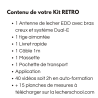 ANTENNE DE LECHER RETRO Noir avec tige aimantée et bras creux