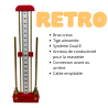 ANTENNE DE LECHER RETRO de couleur Rouge avec tige aimantée et bras creux
