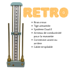 ANTENNE DE LECHER RETRO de couleur Turquoise avec tige aimantée et bras creux